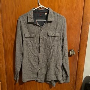 Mens grey Woolrich button down shirt size Large L